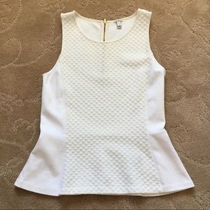 JCrew Peplum Patterned Dotted Top